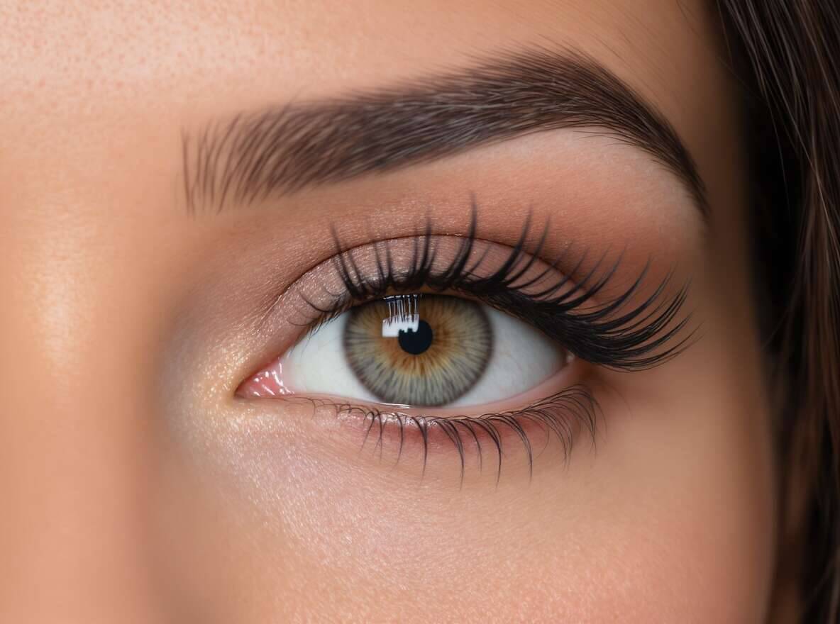 Farbenie obočia - detail