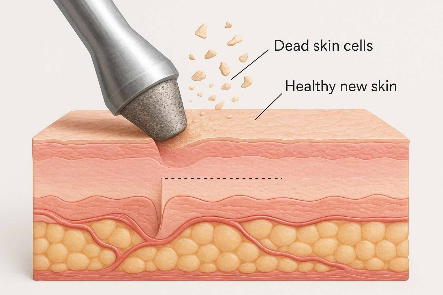 Mikrodermabrázia - vizualizácia