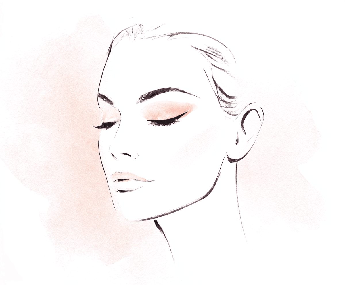 Watercolor silhouette decoration